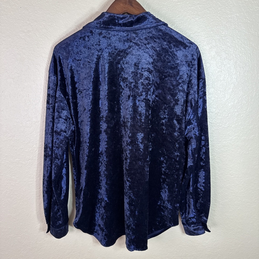 Vintage 90s Jonathan Martin Mo Velvet Button Up Top Womens Small‎ - Picture 5 of 5